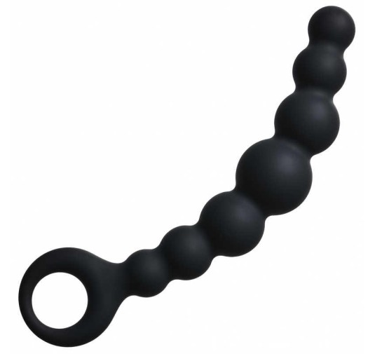 Plug-Anal Beads Flexible Wand Black